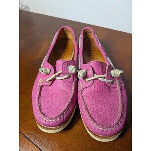 Sperry Top-Sider GOLD CUP Boat Shoes Women's Pink Snake Print Stiletto US 6